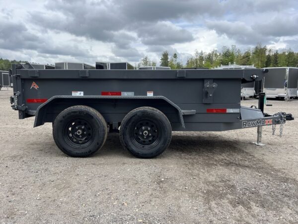 2024 RawMaxx 5X10 7K Powder Coated Dump Trailer w/ Tarp Kit