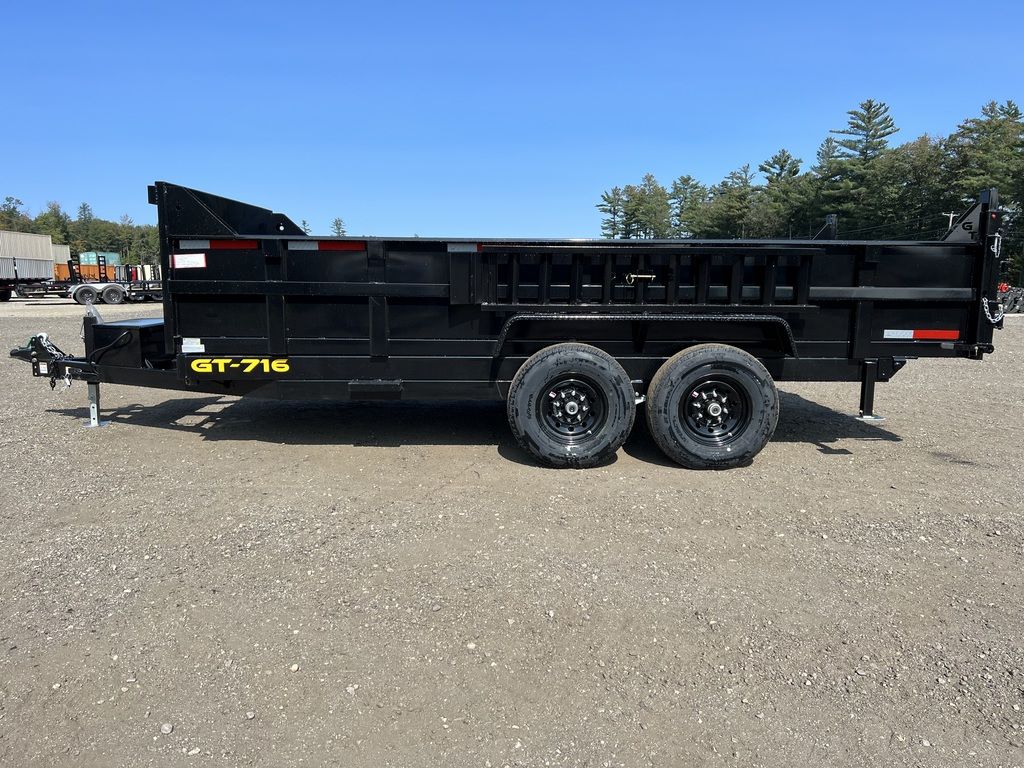 2024 Griffin Trailers 7×16 14K Telescopic Dump Trailer w/ Ramps & Spare Tire Mount