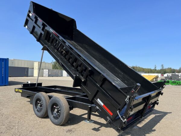 2024 Griffin Trailers 7×16 14K Telescopic Dump Trailer w/ Ramps & Spare Tire Mount