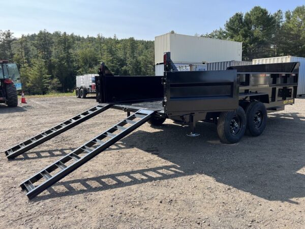 2024 Griffin Trailers 7×16 14K Telescopic Dump Trailer w/ Ramps & Spare Tire Mount