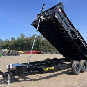 2024 Griffin Trailers 7×16 14K Telescopic Dump Trailer w/ Ramps & Spare Tire Mount