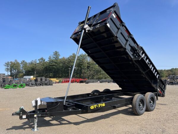 2024 Griffin Trailers 7×16 14K Telescopic Dump Trailer w/ Ramps & Spare Tire Mount
