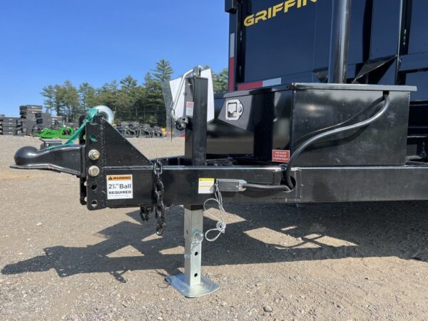 2024 Griffin Trailers 7×16 14K Telescopic Dump Trailer w/ Ramps & Spare Tire Mount