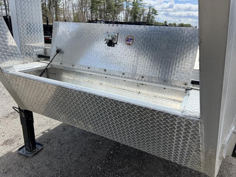 2024 Alum Line Trailers 8.5×24 13K Aluminum Gooseneck with Flip-Over Ramps