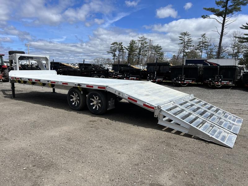 2024 Alum Line Trailers 8.5×24 13K Aluminum Gooseneck with Flip-Over Ramps