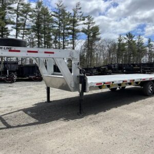 2024 Alum Line Trailers 8.5×24 13K Aluminum Gooseneck with Flip-Over Ramps
