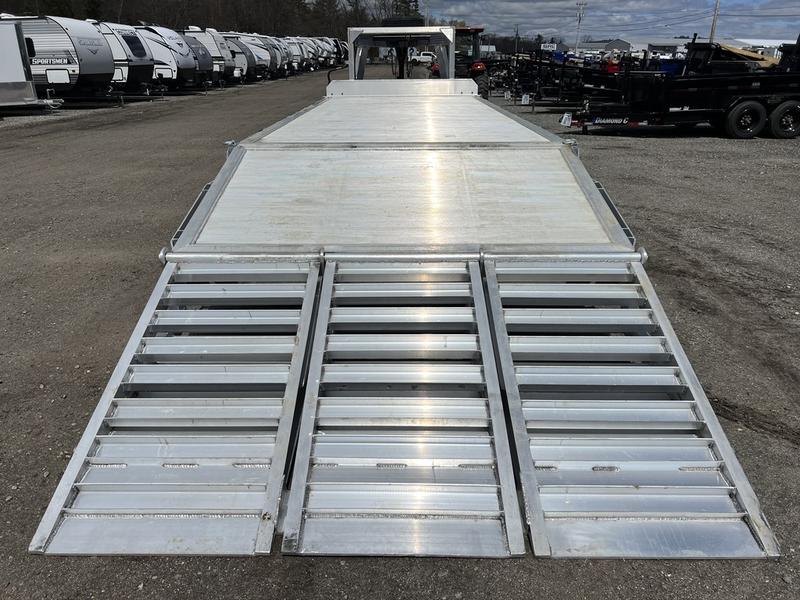2024 Alum Line Trailers 8.5×24 13K Aluminum Gooseneck with Flip-Over Ramps