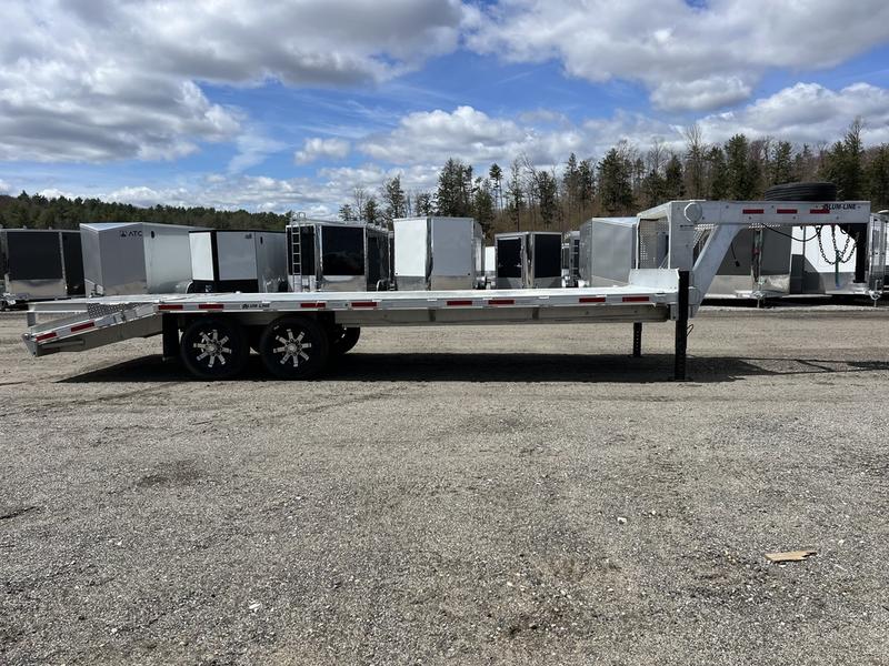 2024 Alum Line Trailers 8.5×24 13K Aluminum Gooseneck with Flip-Over Ramps