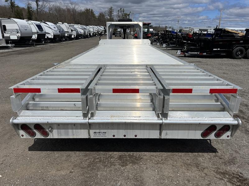 2024 Alum Line Trailers 8.5×24 13K Aluminum Gooseneck with Flip-Over Ramps