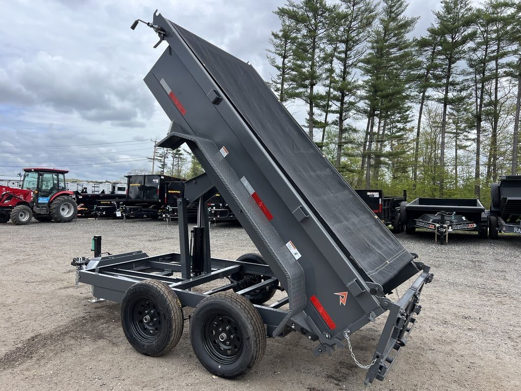 2024 RawMaxx 5X10 7K Powder Coated Dump Trailer w/ Tarp Kit
