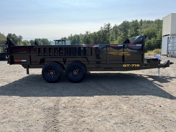 2024 Griffin Trailers 7×16 14K Telescopic Dump Trailer w/ Ramps & Spare Tire Mount