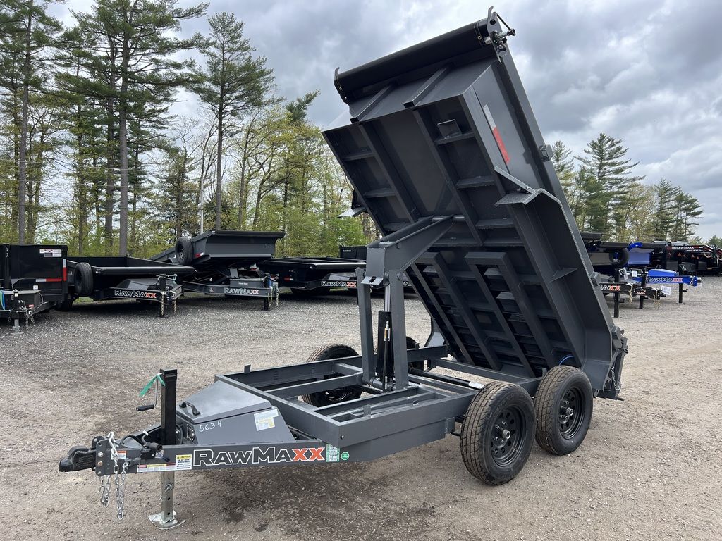 2024 RawMaxx 5X10 7K Powder Coated Dump Trailer w/ Tarp Kit